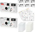 Copkim 8 Pack Disposable Camera for Wedding 35 mm Film Single Use Camera with Flash Disposable White Cameras One Time DIY for Wedding Anniversary, Travel, Camp, Party Supply