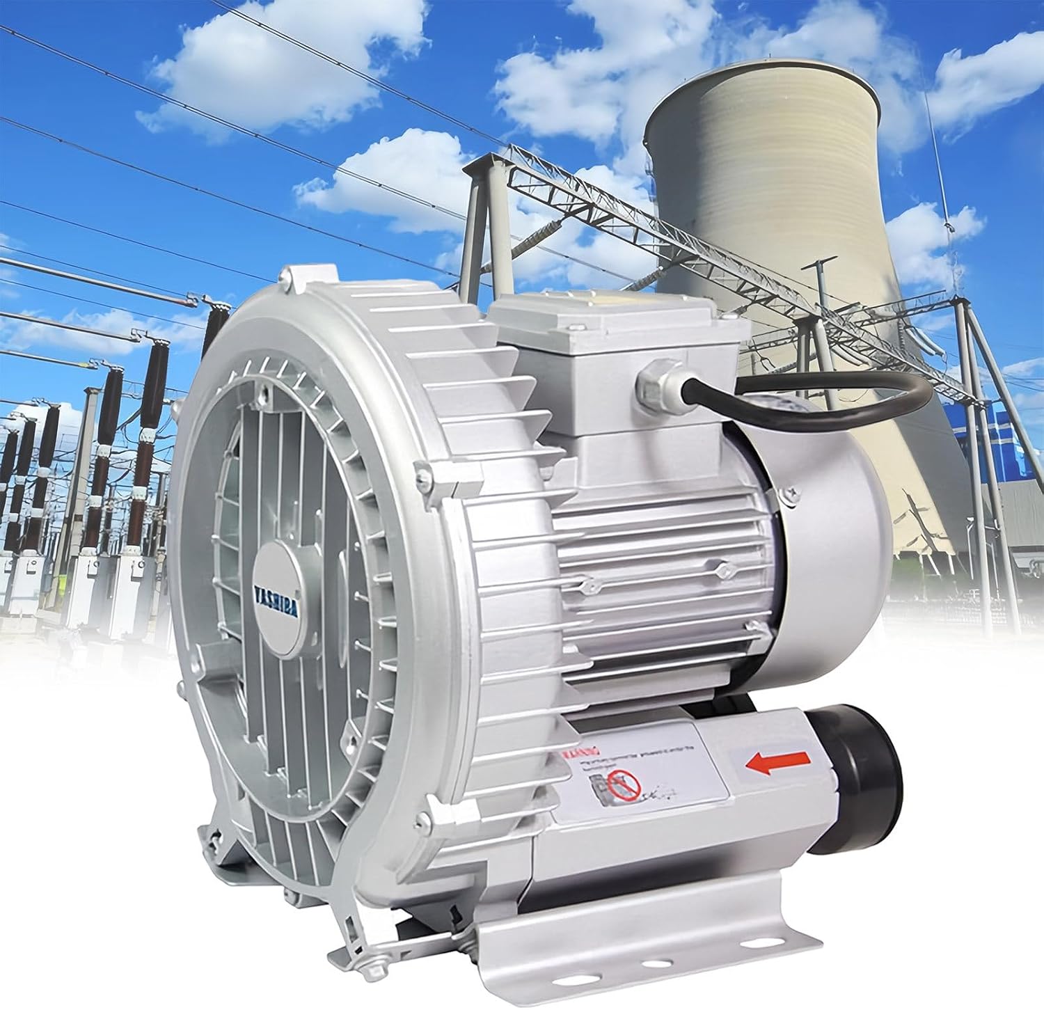 180W-1500W Oil-Free Low Noise Single Phase Regenerative Blower - Industrial Vortex Air Pump for Blowing, Suction, Aeration & Automation (350W / 0.4HP)