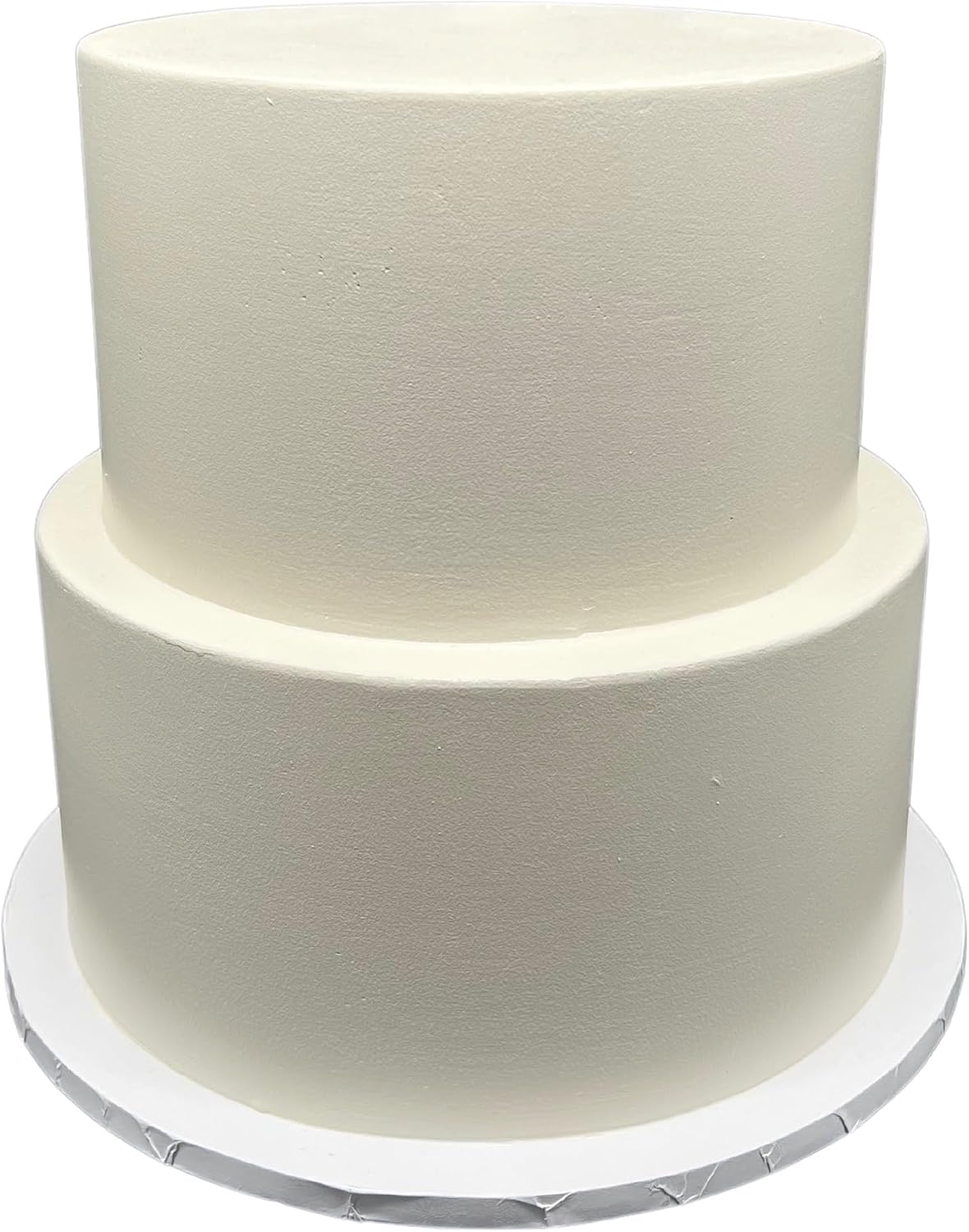 FromJennWithLove 2 Tier Fake Wedding Cake, 12' Tall Handcrafted Ivory Display Cake – 4-Day Artisan Process, Made in USA – Reusable Centerpiece for Weddings & Bridal Showers