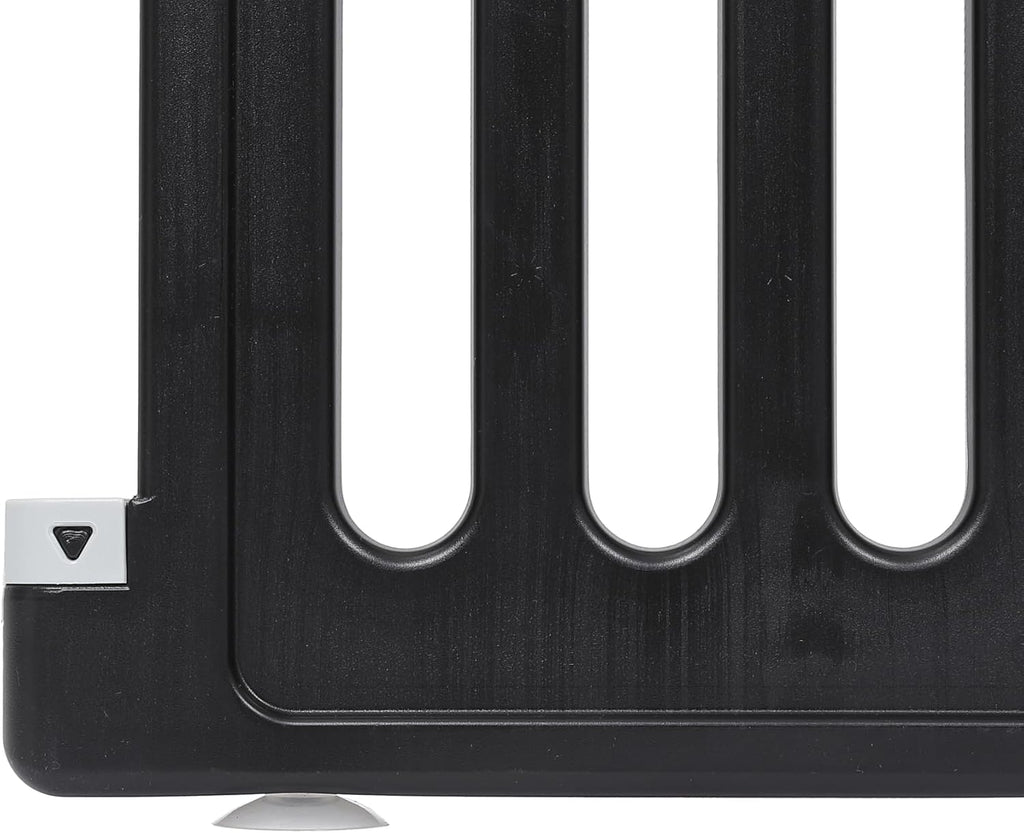 BIRDROCK HOME Dog Playpen w/Door, 12 Panel, 25.6in H | Strong Plastic, Non-Slip Puppy Playpen, Secure Pet Gate | Indoor Outdoor Fence | Configurable Panels | Small to Medium Pets - Black