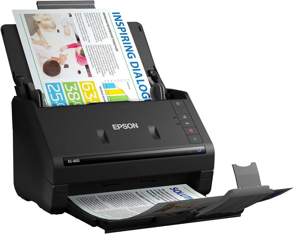 Epson Workforce ES-400 Color Duplex Document Scanner for PC and Mac, Auto Document Feeder (ADF)