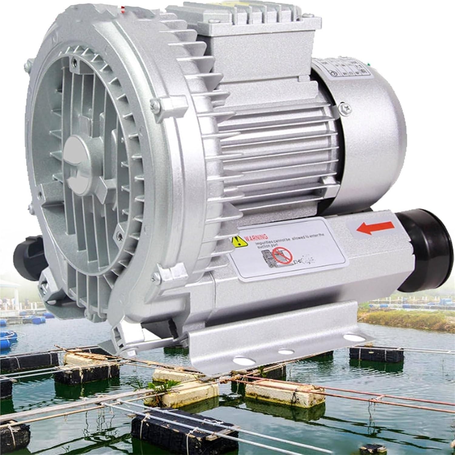 380V Regenerative Blower,250W-1500W High-Pressure Industrial Vacuum Pump, Sewage Aeration Vortex Blower, Three Phase, Low Noise,Sturdy and Durable(550W/0.74HP)