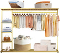 Hangers Display Stand - Garment Rack with Shelf, Metal Clothing Rack Free Standing Closet Organizer with 5 Tier Shelf,Large Clothing Display Stand for Home, Clothing(One Color-100 * 40 * 155cm