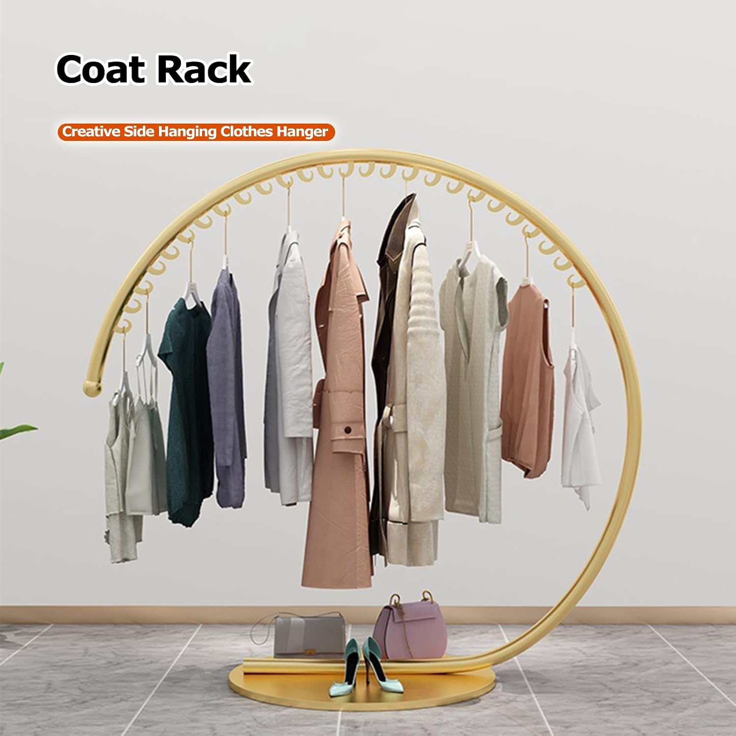 Clothing Store Industrial Display Stands, Clothes Rail, Metal Clothes Rail, Freestanding Garment Rack Hanger, 110 Lb Total Max, Clothes Rail Heavy Duty, Han(A-180x170cm