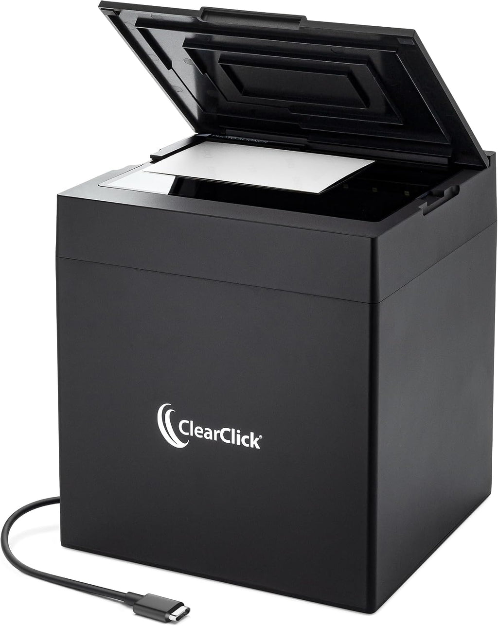 ClearClick InstaScan Photo Scanner for PC & Mac - Scans Each Photo Virtually Instantly - Compatible with 4x6, 5x7, & Smaller Photos - No Drivers Required - USB-C Connection [300 DPI Scanning Quality]