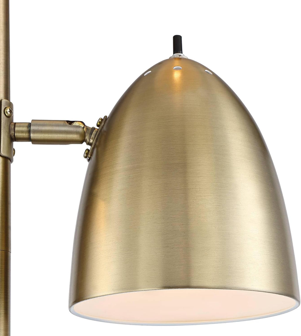 360 Lighting Aaron Mid Century Modern 64' Tall Standing Floor Lamps Set of 2 Lights Tree Task Adjustable 3-Light Gold Metal Aged Brass Finish Living Room Bedroom House Reading Office Home Decor