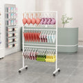 Underwear Display Rack,Bra Rack With Wheels,Garment Rack,Clothing Store,Retail Shelving,Commercial Free Standing Hanger For Bikini,Swimwear,Lingerie(Color:White,Size:L80xH135cm/31.5x53in)
