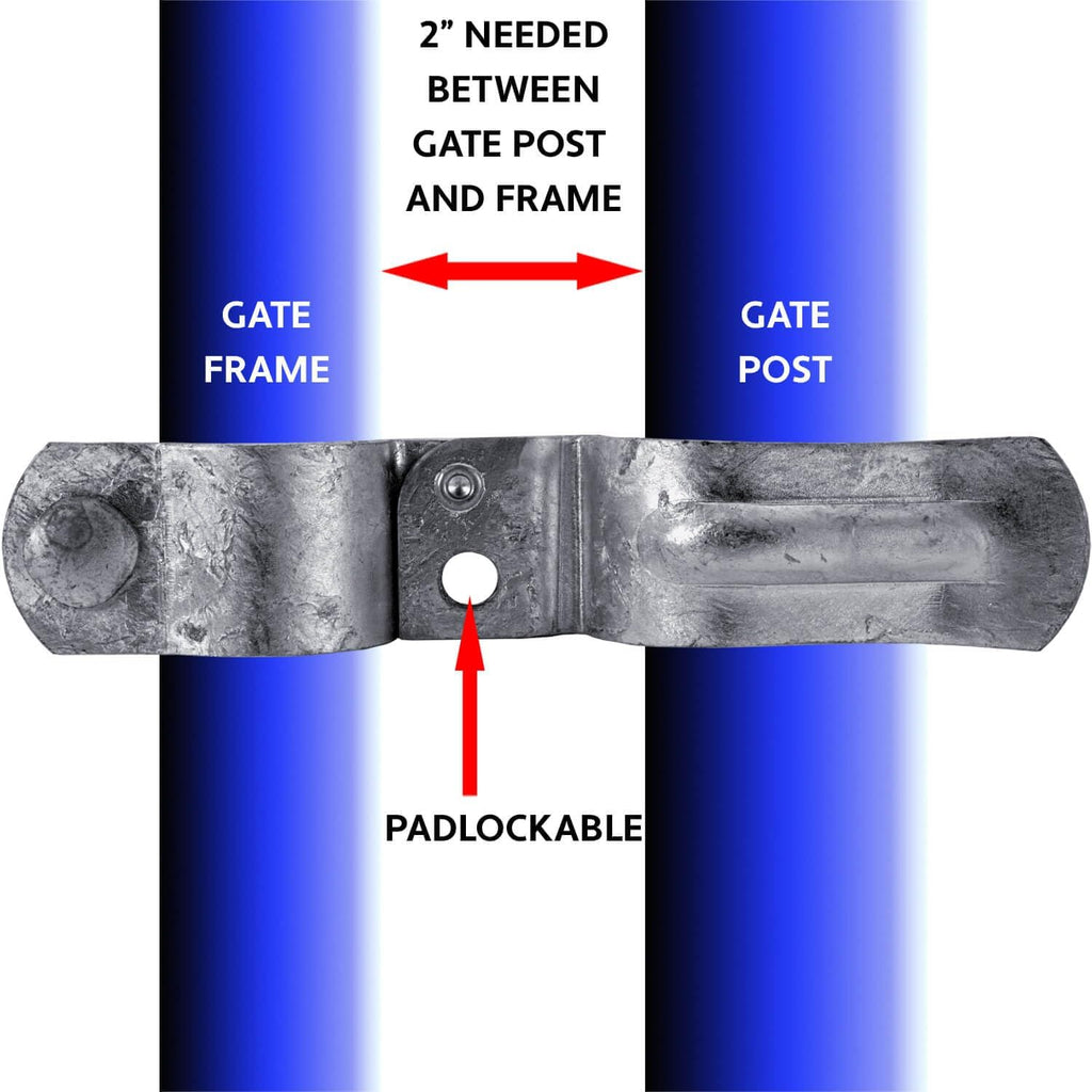 Heavy Duty Fork Latch (Bolt in) 1-5/8' x 4' Galvanized Pressed Steel - CASE Qty 25