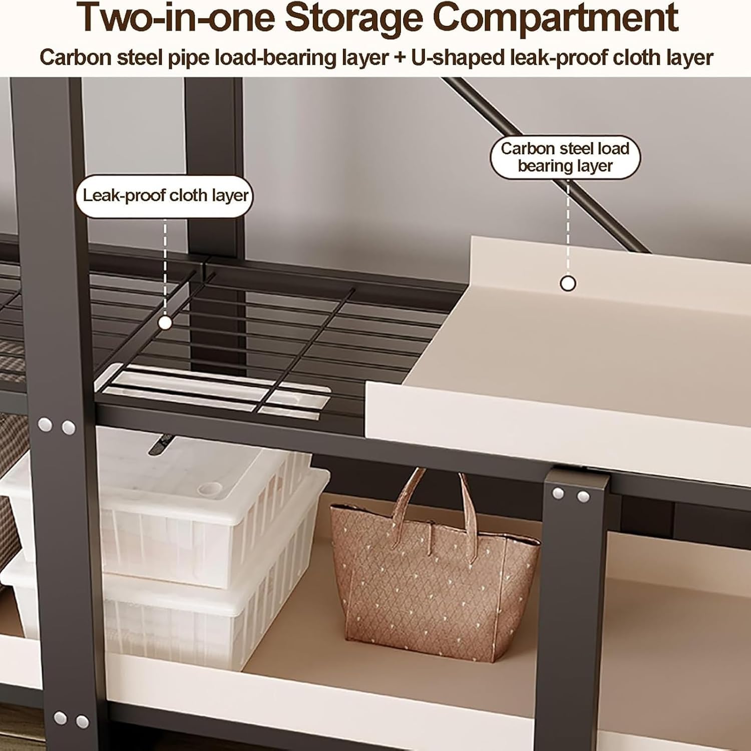 67 in Heavy Duty Wardrobe Foldable, Folding Garment Racks with Cover, Clothes Rack for Hanging Clothes, Steel Storage Organizer, Portable Closet for Bedroom(88cm/34.6in)