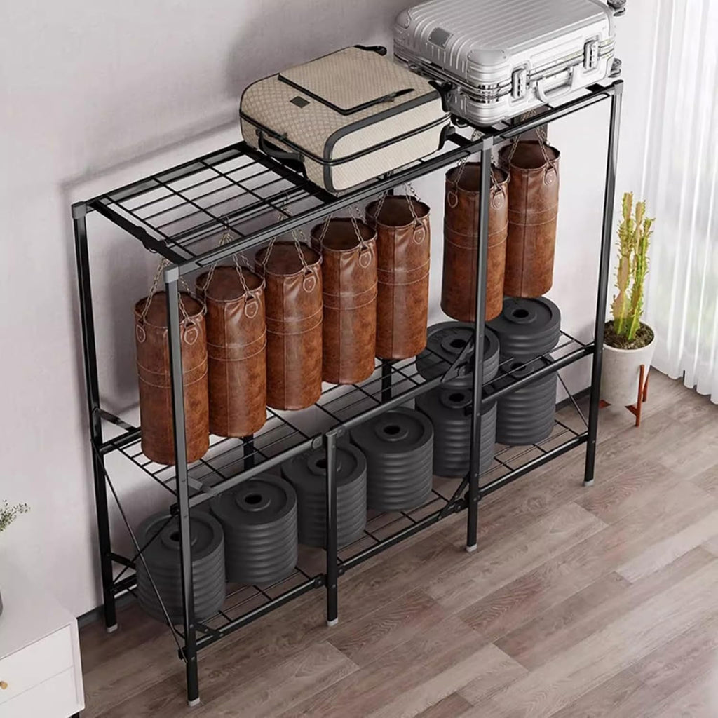 Portable Foldable Closet Storage Shelves, Heavy-Duty Wardrobe Rack with Cover, Freestanding Clothing Organizer for Bedroom, 80cm/31in Coat Storage Solution