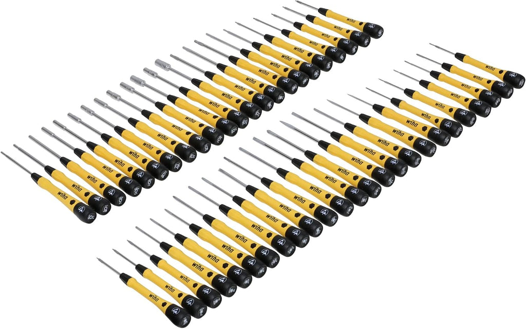 Wiha 92093 50 Piece Master Technician's ESD Safe PicoFinish Precision Screwdriver Bench Top Set
