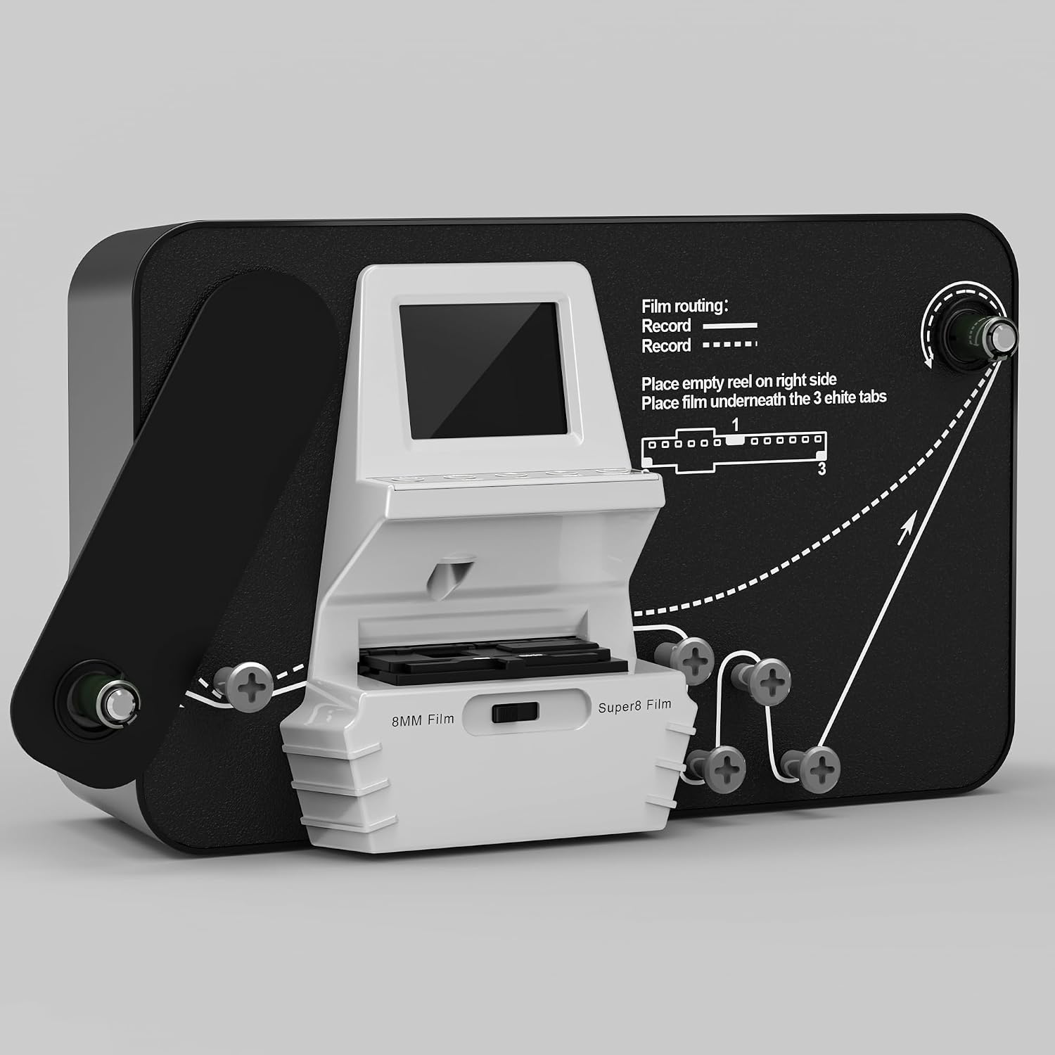 8mm & Super 8 Film to Digital Converter, Super 8 Scanner with 2.4' LCD | Supports 3', 5', 7' and 9' reels, Converts Film to MP4, Includes 32GB SD card, Frame-by-frame scanning, No Computer Required