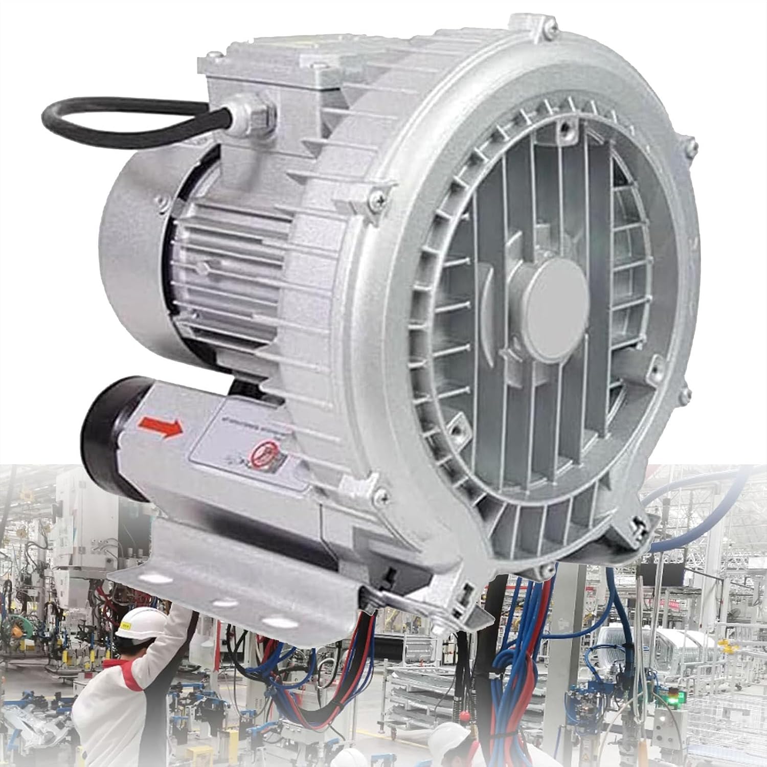 Single Phase Industrial Vortex Blower Pump for Aquaculture & Fish Tanks - Aluminum Alloy Air Blower for Sewage Aeration & Aquarium Applications