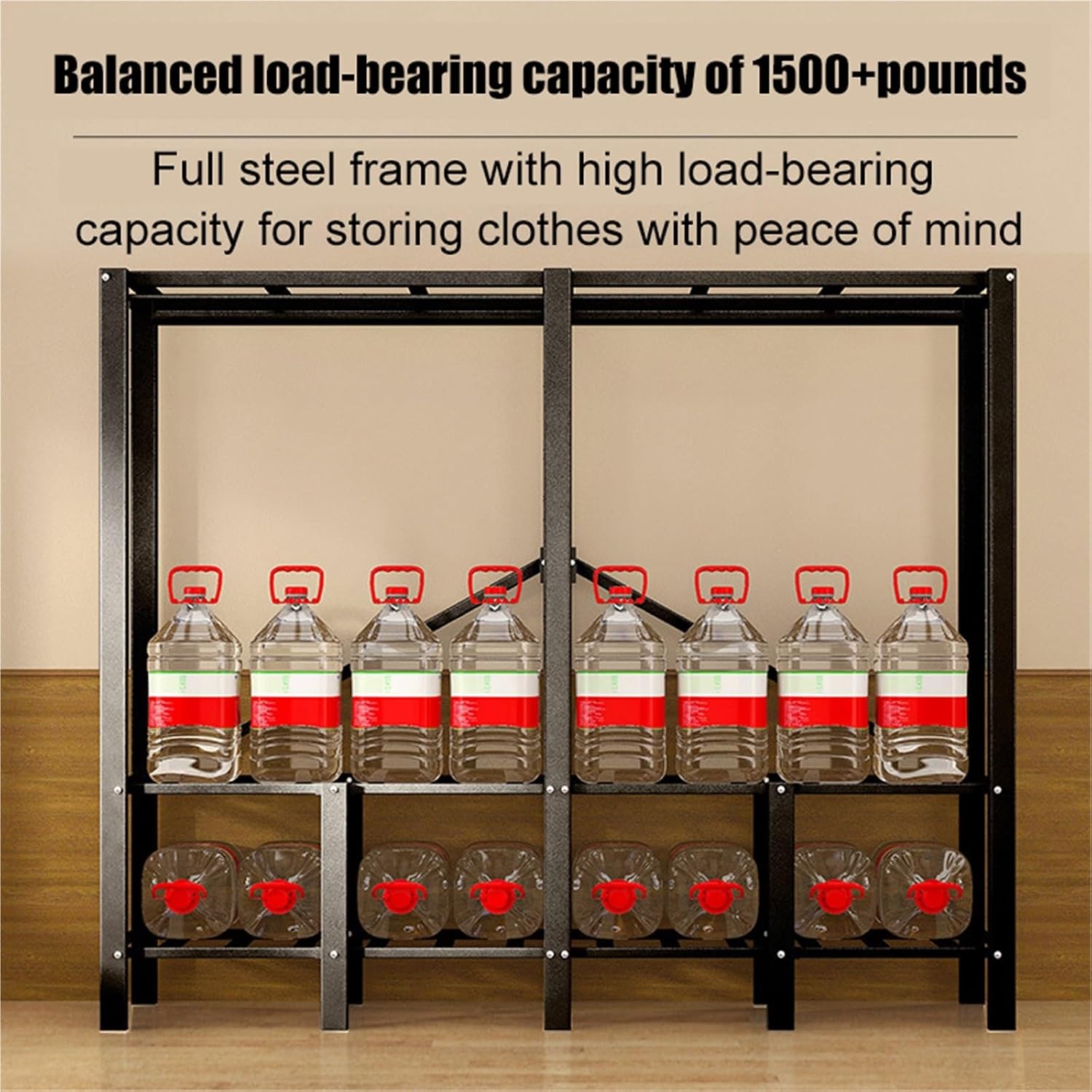 Heavy Duty Portable Wardrobe Closet,Foldable Clothes Hanger With Cover, Portable Metal Wardrobe Closets,Metal Clothing Rack Cotton Cover, Garment Rack With Hanging Rods(168cm)