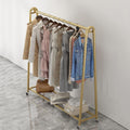 Garment Rack Display Clothes Racks Clothing with Wheels,Clothing Store Retail Racks Commercial Freestanding Hanger for Hanging Clothes,Heavy Duty Organizer (C-L100xH135CM/L39.4x53in
