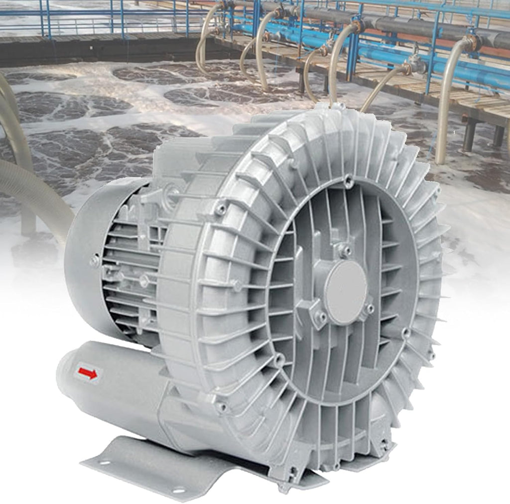 Pool Oxygenation Machine, 220V/380V Regenerative Blower, Industrial Side Channel Blower, for Sewage Fermentation Treatment,750W/380V