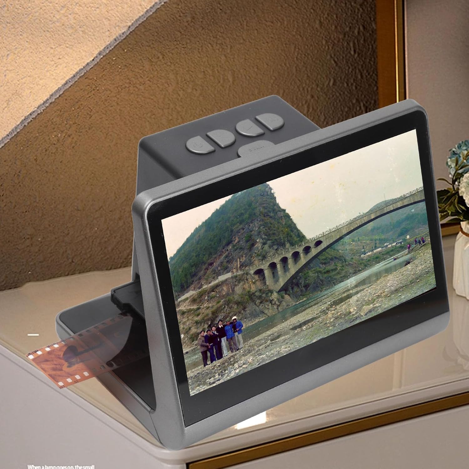Film Scanner, 48MP High Definition Film Slide Scanner with 7 Inch Screen and 16GB Storage, for 135 126KPK 110 Super 8mm Film and Slides