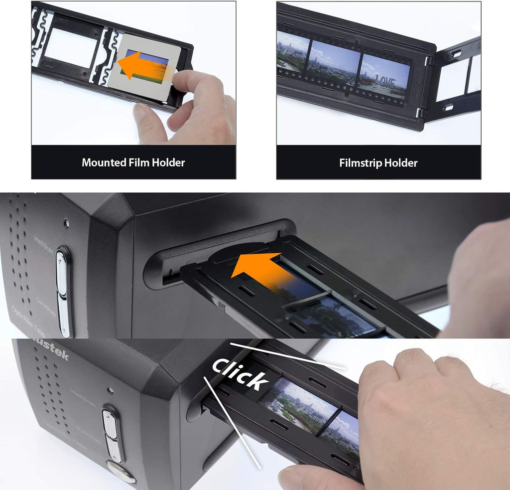 Plustek OpticFilm 8200i SE , 35mm Film & Slide Scanner. 7200 dpi / 48-bit Output. Integrated Infrared Dust/Scratch Removal. Bundle Silverfast SE Plus 9 , Support Mac and PC.