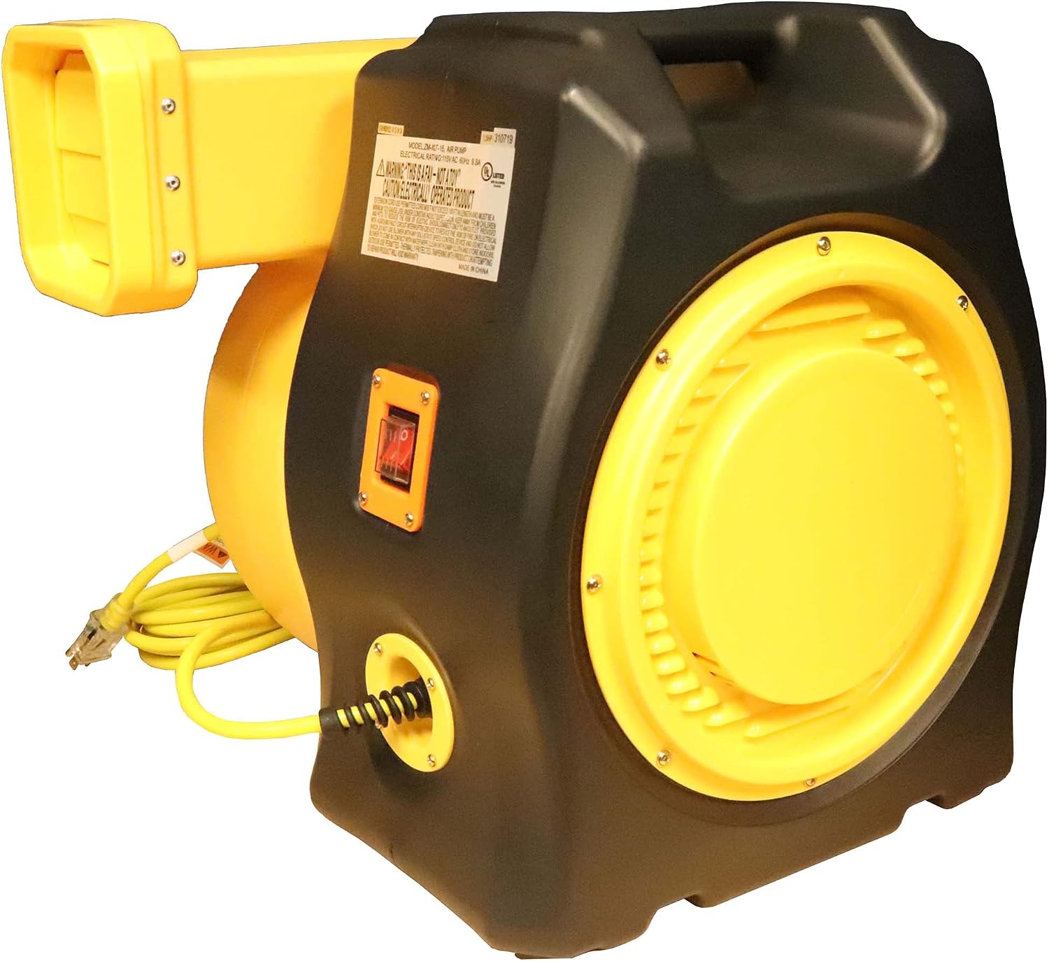 Zoom Blowers XLT Inflatable Bounce House Blower for Bouncy Jump Castle, Water Slides, and Obstacle Course, Electric, Energy Efficient, Low Amp Draw, Commercial-Grade