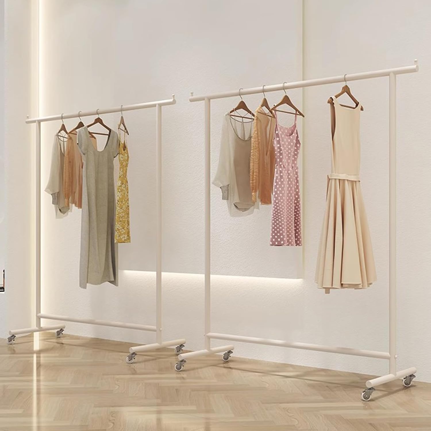 Heavy Duty Coat Rack, Garment rack Metal Clothes Rail On Wheels, Heavy Duty Clothing Rack For Hanging And Display Clothes, Freestanding Bedroom Coat Rack, Portable Clothes Organizer ( 120X40X150CM)