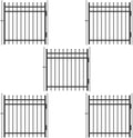 Pinnacle Fence Gate Pack of 5 - Heavy Duty Steel Outdoor Fence Gates, 4FT x 4FT, Anti-Rust, Decorative for Residential, Yard, Pool, Patio