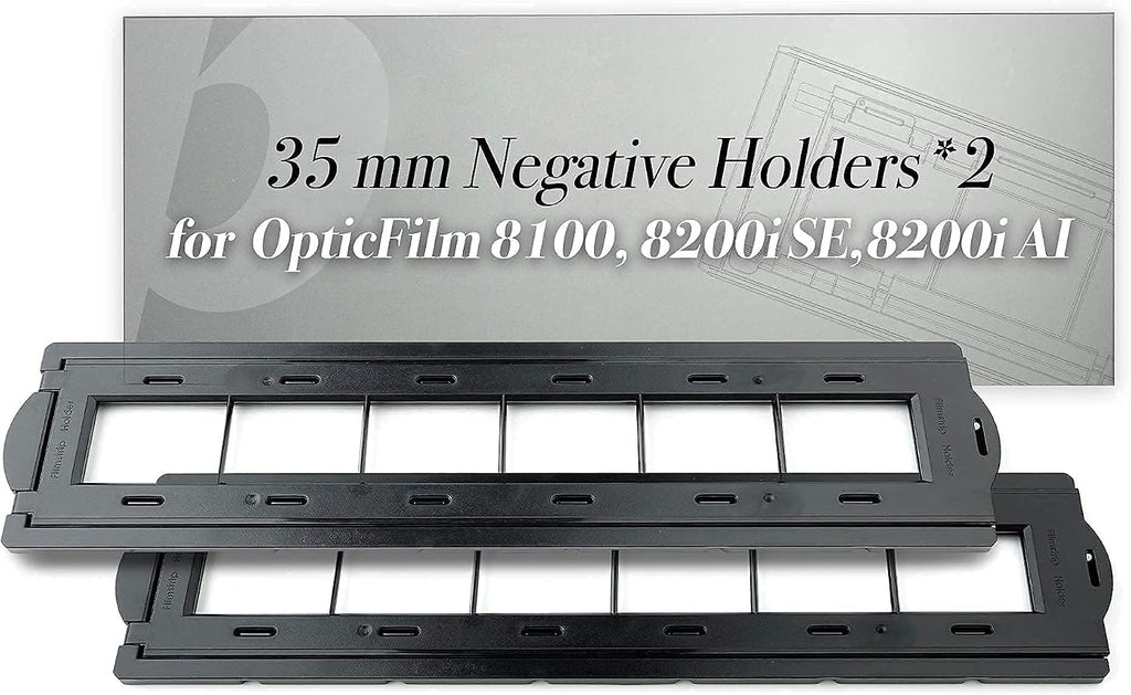 Plustek OpticFilm 8200i Ai Film & Slide Scanner Converter + 35mm Negative Film Stripe kit x 2