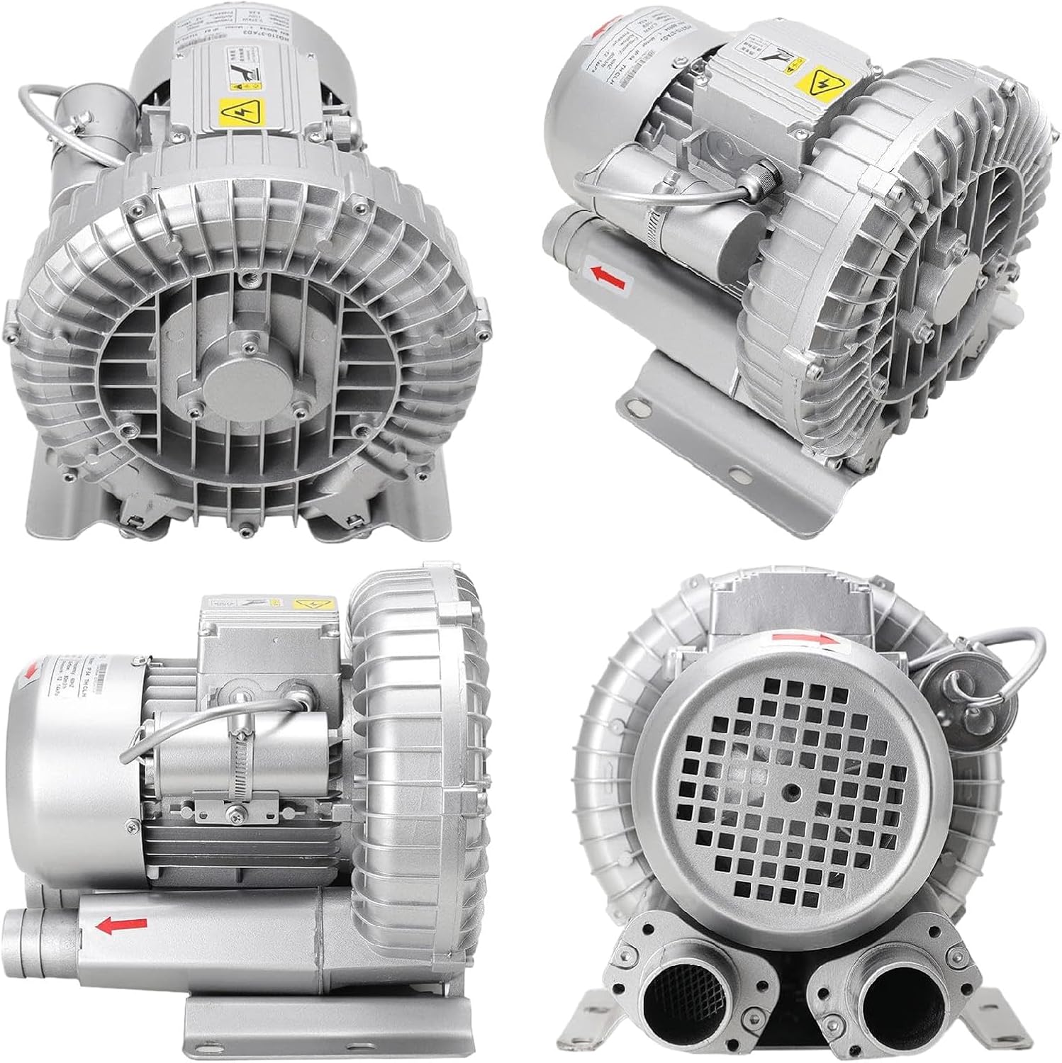 Regenerative Blower, Ring Blower Fish Pond Centrifugal Blower, Aluminum Alloy Single Phase Vortex Blower, for Sewage Aeration,1.5KW