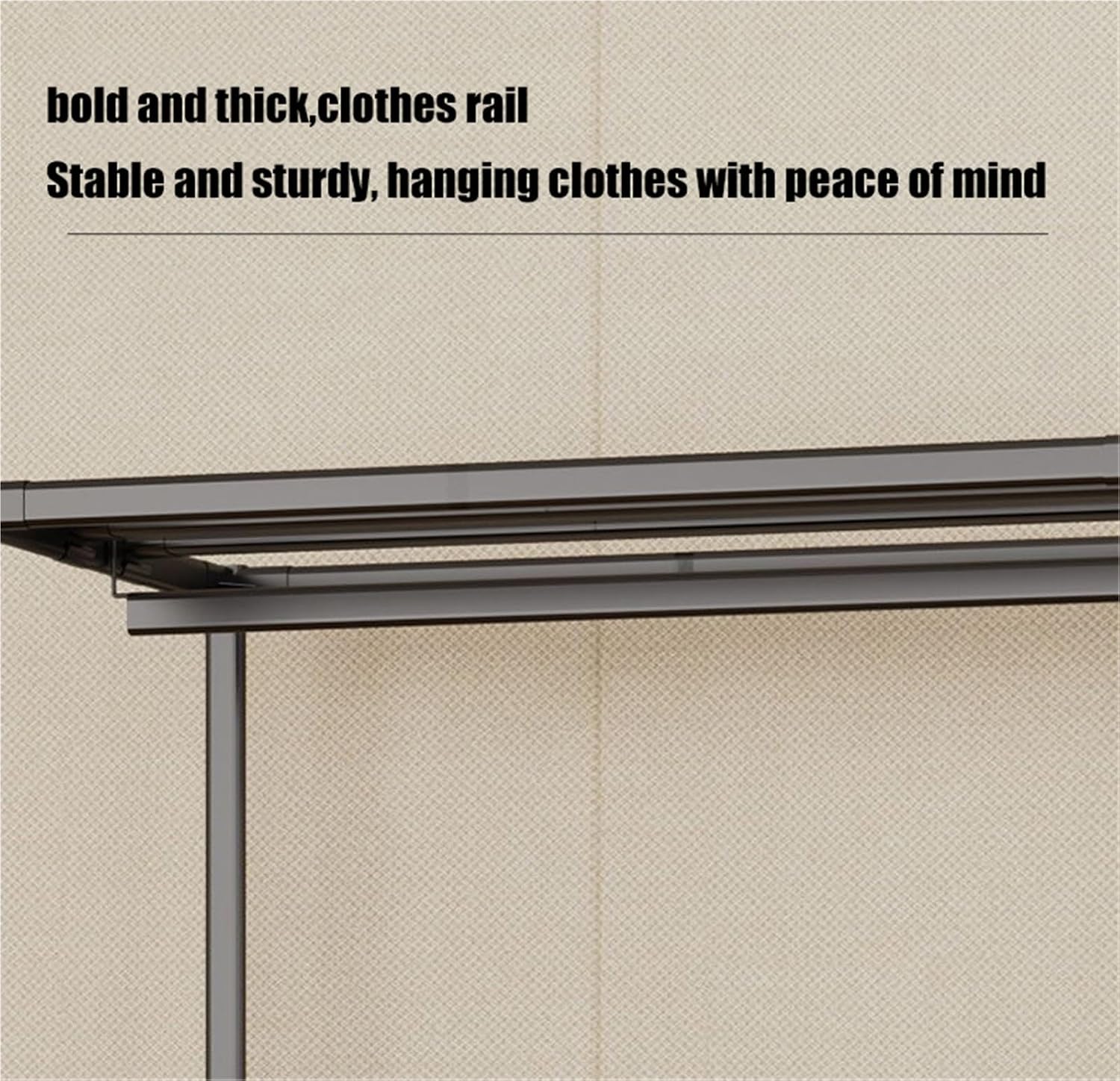 Heavy Duty Closet Organizer System,Clothes Rack With Cover Heavy Duty Clothing Racks,Freestanding Clothing Racks For Hanging Clothes,for Hanging Clothes & Storaging Bedding(Blue,100 * 45 * 165CM)