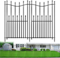 8 Panels No Dig Decorative Garden Fence, 40in(H)×17.6ft(L) Heavy-Duty Rustproof Metal Panels, Outdoor Dog Barrier for Yard & Patio, Landscape, Border| Portable Temporary Fencing