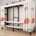 Foldable Portable Wardrobe Closet, Heavy Duty Garment Rack with Cover, Freestanding Covered Metal Clothes Rack, Armoire for Hanging Clothes(125cm/49in)