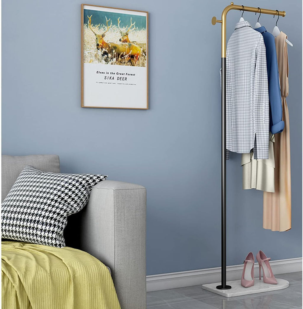 Garment Rack Freestanding Metal Coat Rack, Modern Clothing Rack with Marble Base，Entryway Bedroom Save Space Coat Hanger Stand for Jackets, Suits, Dress Shirts(Size:50X30X170CM)