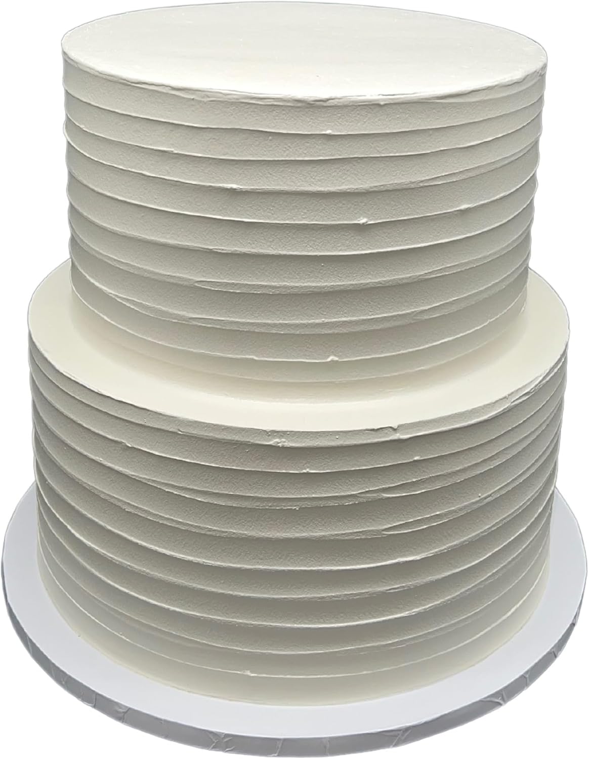 FromJennWithLove 2 Tier Fake Wedding Cake, 12' Tall Handcrafted Ivory Display Cake – 4-Day Artisan Process, Made in USA – Reusable Centerpiece for Weddings & Bridal Showers