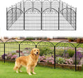 COLRASN 15 Panels No Dig Decorative Garden Dog Fence Outdoor for Yard, 33in(H) x 36.25ft(W) Tall Animal Barrier Fenceing Panels, Rustproof Ground Stakes Temporary Wire Screen for Patio