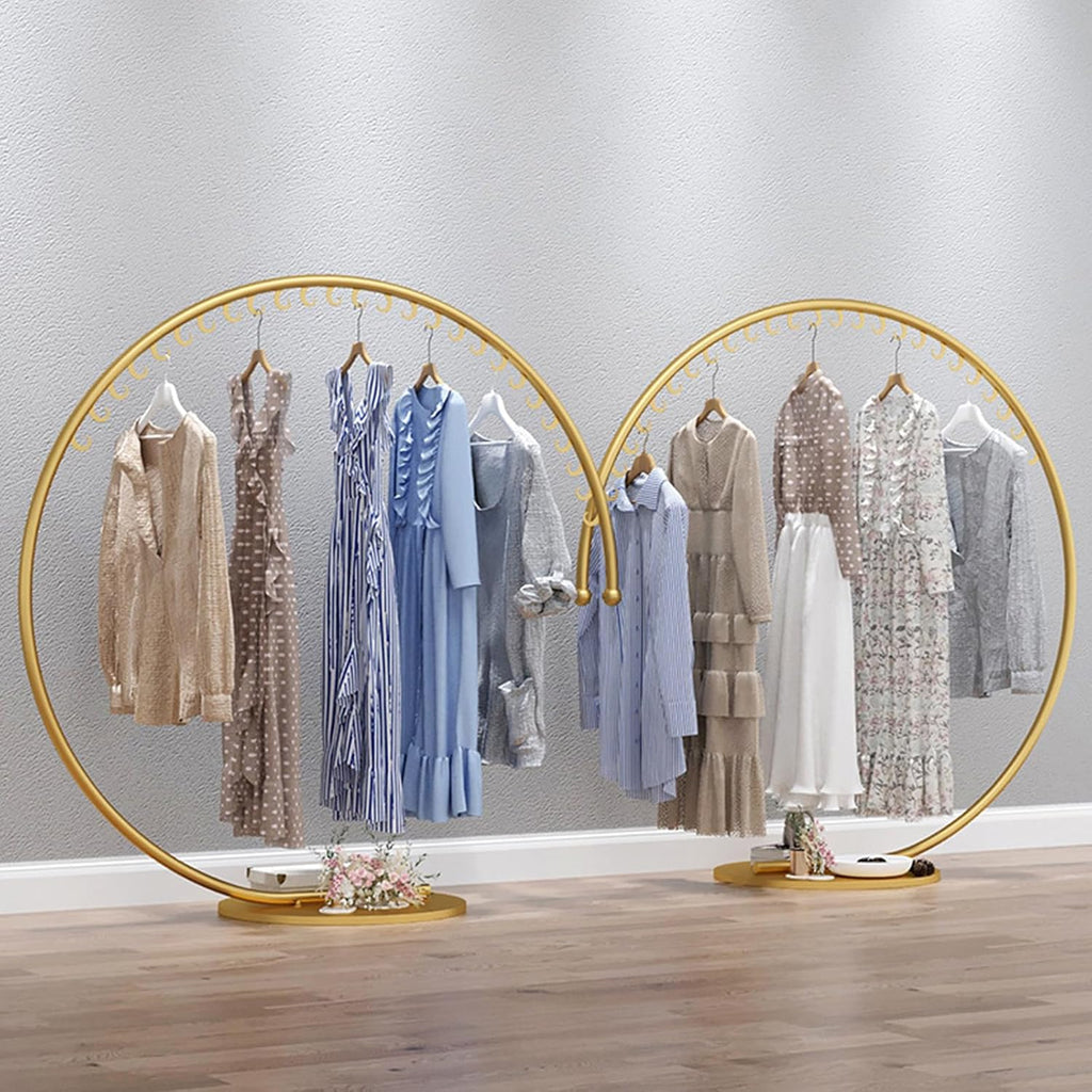 Clothing Store Industrial Display Stands, Clothes Rail, Metal Clothes Rail, Freestanding Garment Rack Hanger, 110 Lb Total Max, Clothes Rail Heavy Duty, Han(A-180x170cm