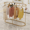 Creative Display Metal Hanging Rod Floor Standing Freestanding Garment Rack for Bedroom Hall Clothes Store Boutique Color: [rt Color]