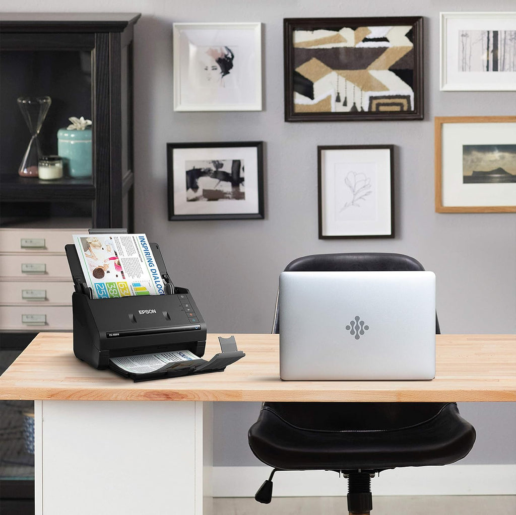 Epson Workforce ES-400 II Color Duplex Desktop Document Scanner for Computers Including PC and Mac with Auto Document Feeder and Image Adjustment Tools