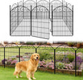 COLRASN 10 Panels No Dig Decorative Garden Dog Fence Outdoor for Yard, 40in(H) x 24.16ft(W) with Latch Tall Animal Barrier Fenceing Panels, Rustproof Ground Stakes Temporary Wire Screen for Patio