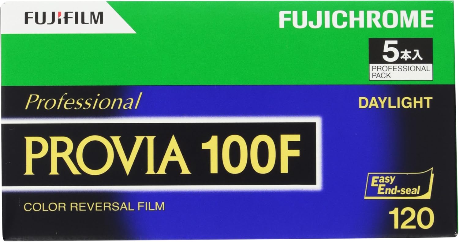 FUJIFILM Fujichrome Provia 100F Professional RDP-III Color Transparency Film (120 Roll Film, 5 Pack)