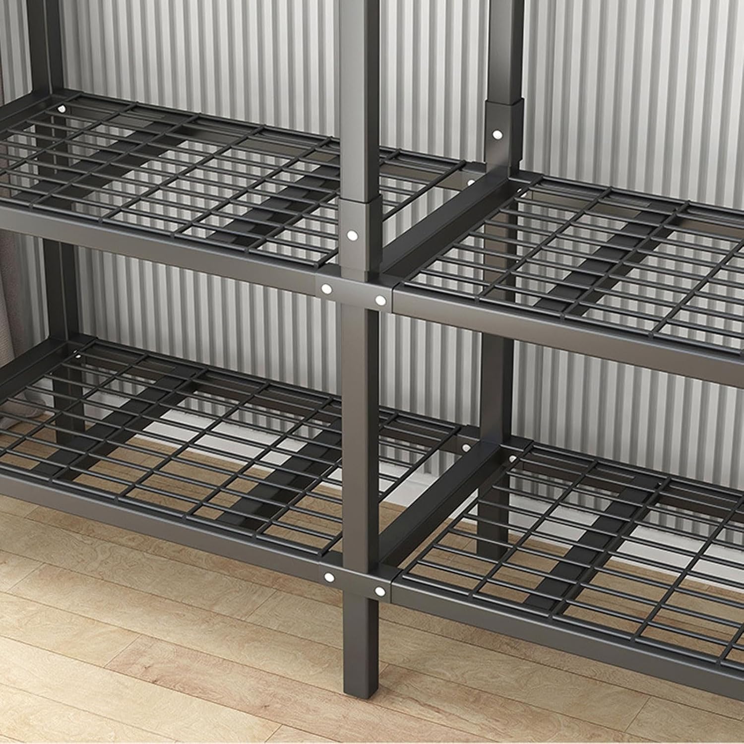 THEGA Heavy-Duty Foldable Garment Rack with Cover - Portable Wardrobe Closet Rack, Foldable Portable Closet Wardrobe Rack, 1100lbs, Freestanding Clothes Organizer System (Size : 190 * 50 * 170cm)