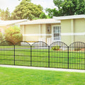 FOREHOGAR Metal Garden Fence 36in (H) x 23.3ft (L), 10 Panels + 11 Stakes Dog Fences Border Fence Animal Barrier, No Dig Garden Fencing for Yard Flower Bed Lawn Patio Outdoor, CTW3610 Black