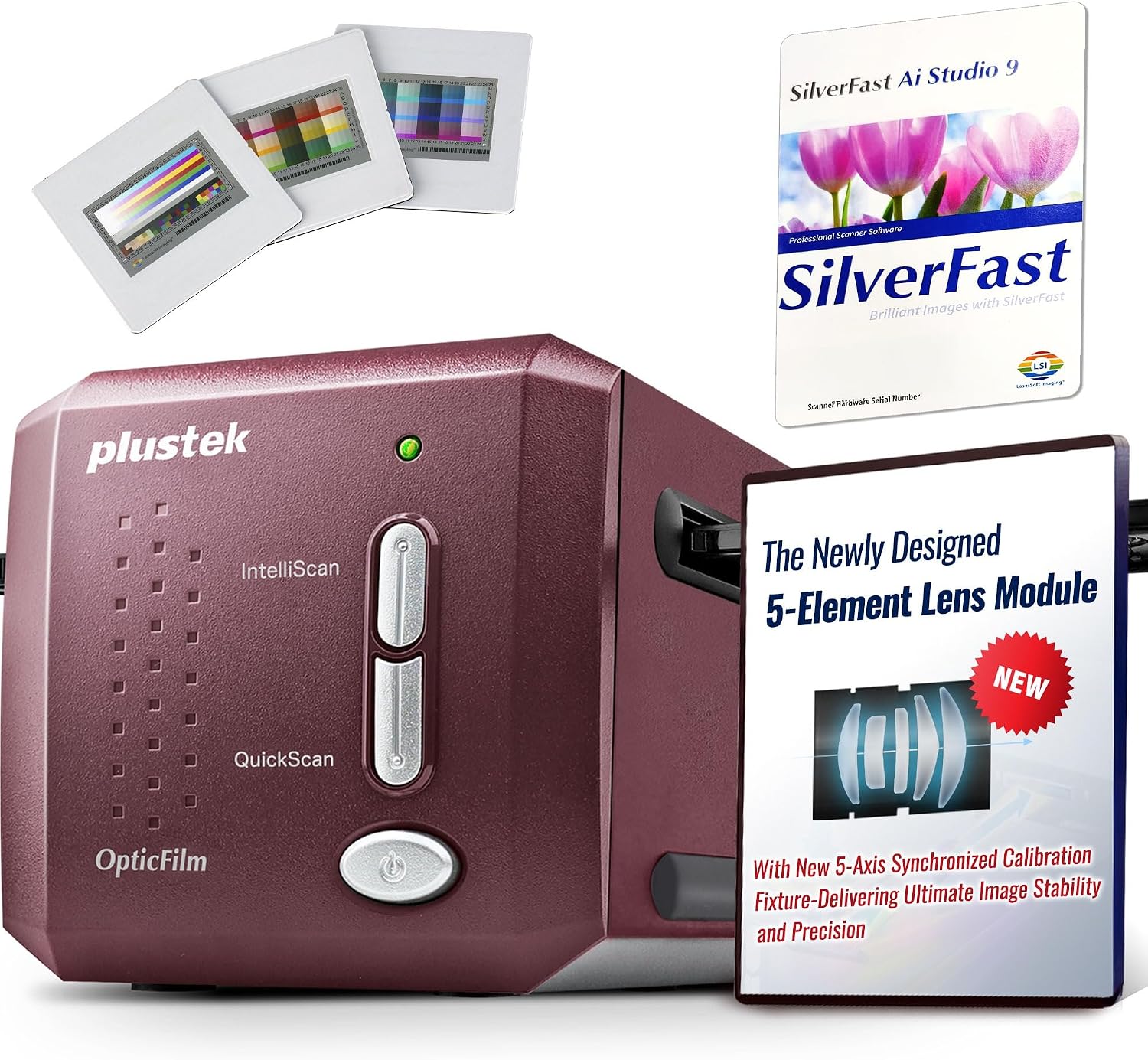 Plustek OpticFilm 9000i Ai 35mm Film Scanner – New 3rd Gen Lens System & 5-Axis Precision Alignment – Professional Detail & Stability – 2026 Flagship Model