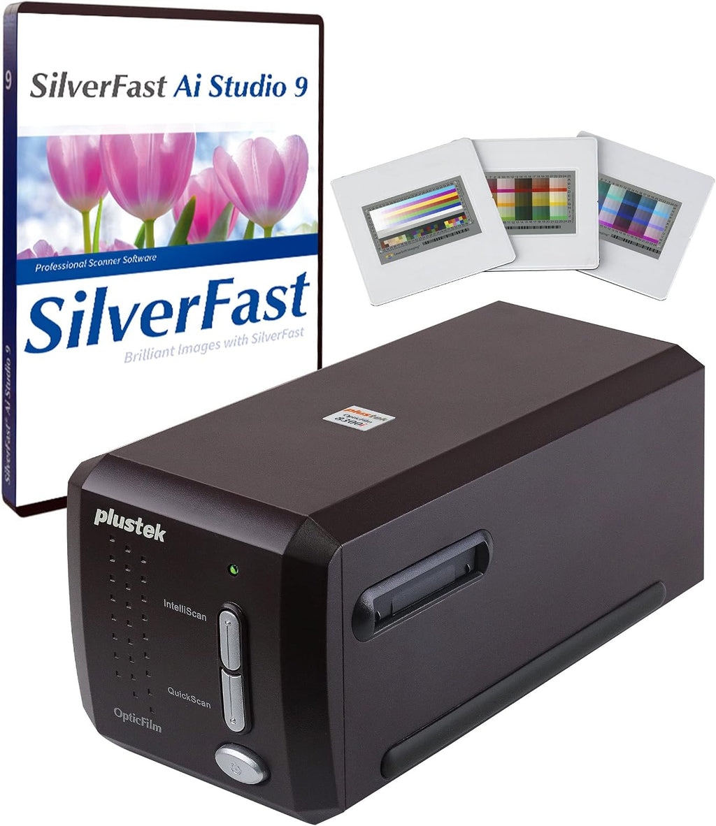 Plustek OpticFilm 8300i Ai Film & Slide Scanner Converter + 35mm Negative Film Holders kit