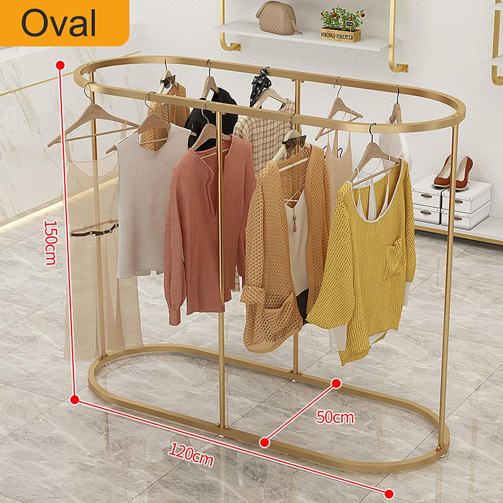 Stylish Metal Clothing Rack for Boutique Stores and Bedrooms Freestanding Garment Display Rack for Hall and Clothes Store (Color:)