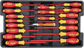 Wiha 32095 Slotted and Phillips Insulated Screwdriver Set, 1000 Volt, 19 Piece