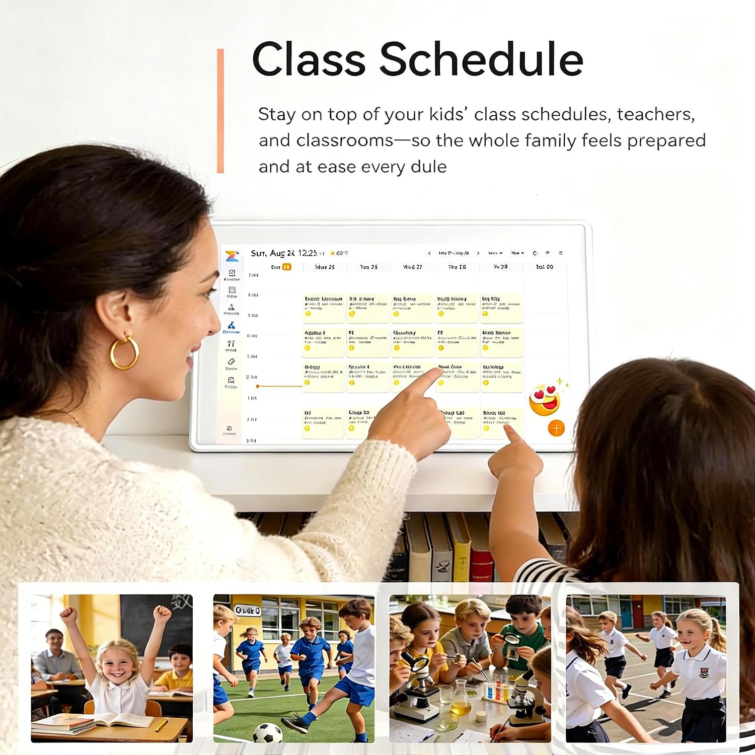 Digital Calendar,15.6-inch Digital Wall Planner & Chore Chart, Touchscreen Family Organizer for Schedules, Events & Reminders, Wall Mount Included, Smart Calendar Perfect for 2026 Planning (White Frame)