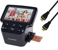 Magnasonic All-in-One 24MP Film Scanner with Large 5' Display & HDMI, Converts 35mm/126/110/Super 8 Film & 135/126/110 Slides into Digital Photos, Built-in Memory with a HDMI Cable