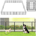 Decorative Metal Garden Fence with Gate Dog Fence Outdoor for Yard, 32in(H) x 96Ft(L) No Dig Fence 36 Panels Fencing for Dogs Animal Barrier Fence Garden Fencing for Yard, Patio, Flower Bed