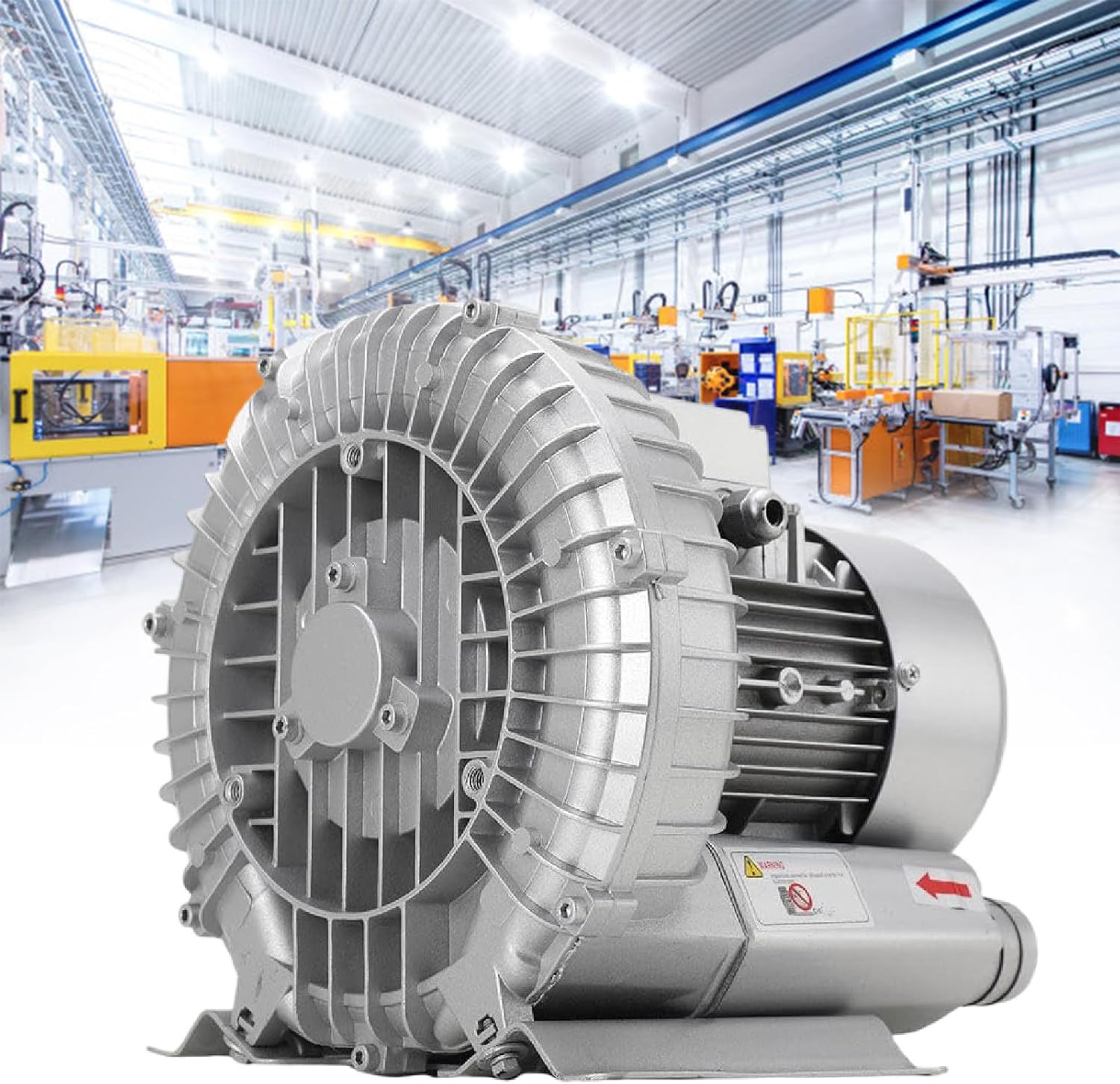 Regenerative Blower 370/550/750/1100/1500W Three Phase, Aluminum Alloy Vortex Ring Blower, Industrial Vacuum Pump for Air Blowing,1.1KW