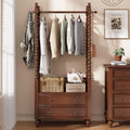 Floor-Standing Clothing Rack, Solid Wood Clothes Rack, Garment Racks, Stylish Clothes Organizer Furniture, for Hanging Shirts, Jackets, Coat(Natural)