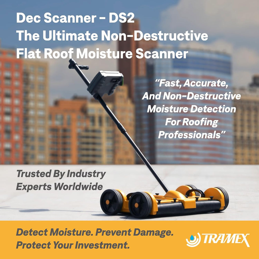 Tramex Dec Scanner DS2 | Non Destructive Scanner for Measuring Moisture Conditions for Flat Roof Inspection & Surveying